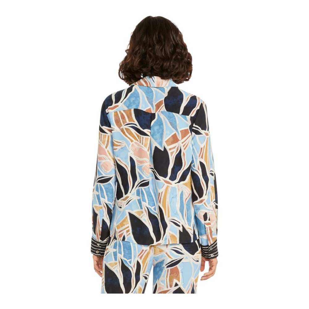 Nic + Zoe Sapphire Shades Shirt Button Up Print Bold Pinstripe Down Front & Cuff - Picture 4 of 12